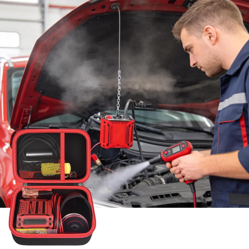 casmilee Case for AutoLine Pro Automotive Smoke Machine EVAP Vacuum Leak Tester, Storage Bag Hold Air Compressor Motor, Smoke Fluid, Cone and Gas Cap EVAP Adapter (Box Only)