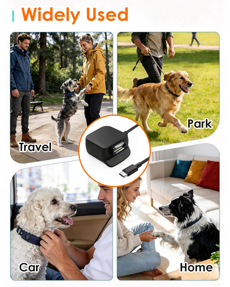 Magnetic Tyce-C Charging Cable, Replacement Charger Cord Compatible with Halo Collar 4 5, Dog GPS Fence Collar 2 pack