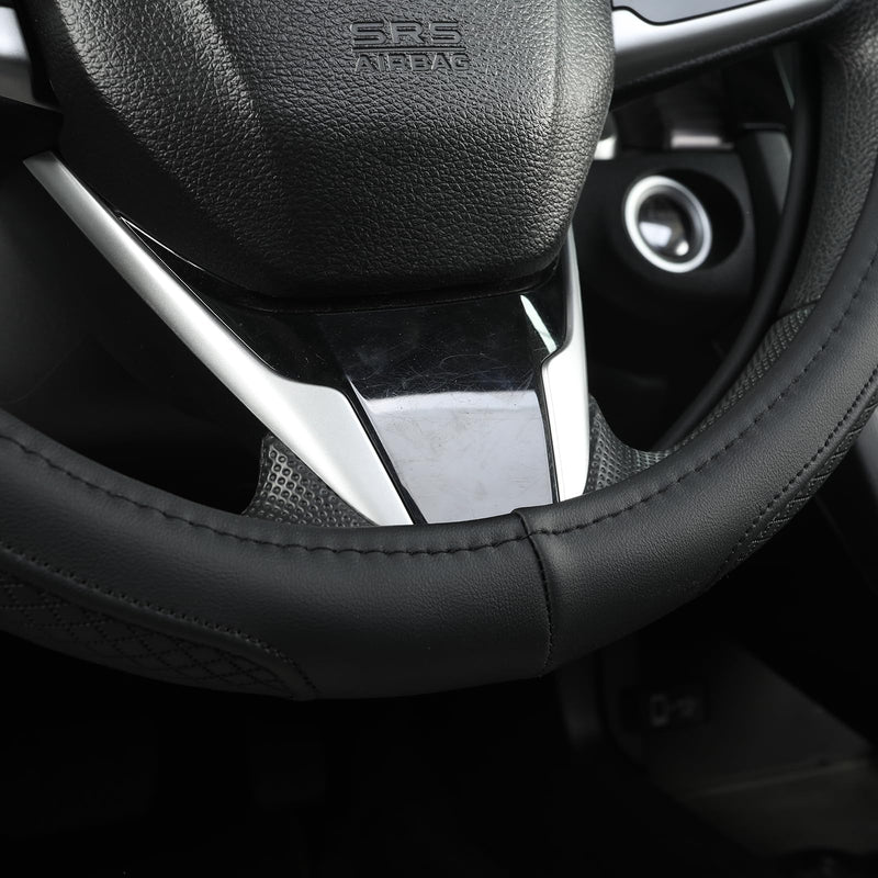 West Llama Customized Auto Car Steering Wheel Cover for Ford F-150, F-250, F-350, Expedition (Black) Large size (15 ½''-16'') Black