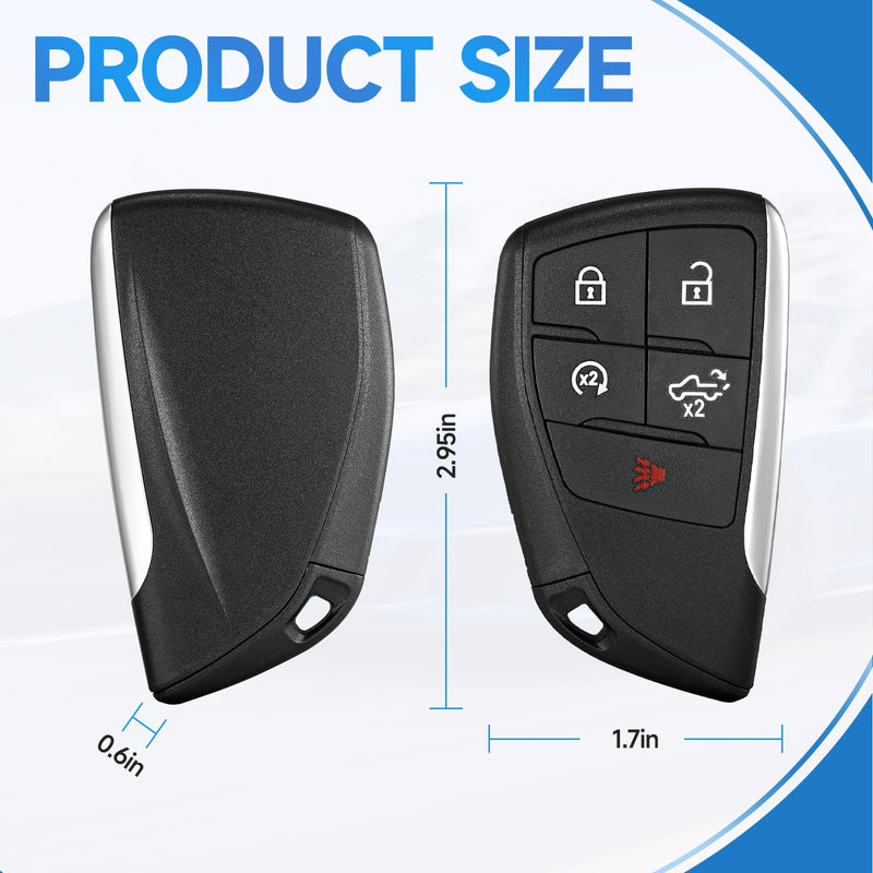 Smart Key Fob Replacement Remote fits for GMC Sierra 1500 2500 3500 2022 2023 2024 2025 Chevy Silverado 1500 2500 3500 2022-2025 Smart Car Keyless Entry Remote YG0G21TB2 433Mhz 13548440 13548437