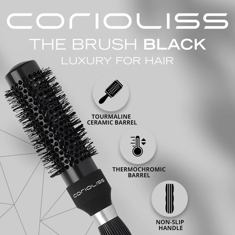 Corioliss | Hair Roller Brush for Women | Professional Hair Brush Ceramic | Ideal for Short Hair and Precise Work Styling 33 mm