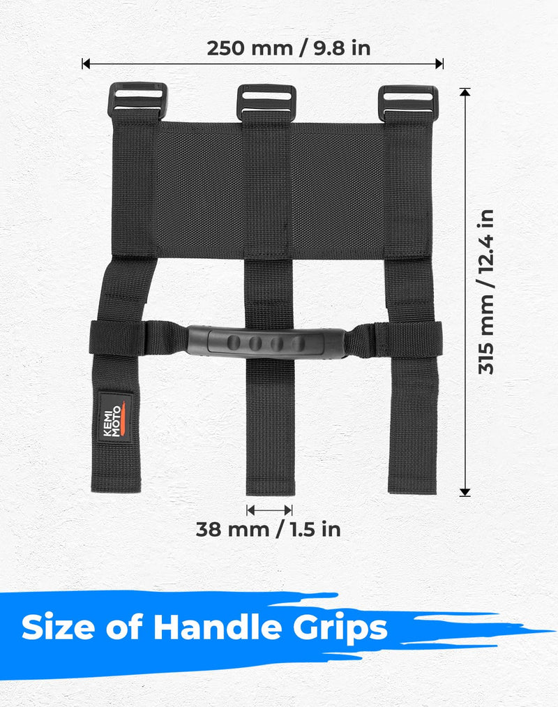 KEMIMOTO 4 PCS UTV Grab Handles Grip, Fit 1.5-2 inch Round Bar & Pro-fit Cage, Compatible with Teryx Mule, Cfmoto, John Deere Gator, Pioneer, Talon, Can-am Maverick, Polaris RZR Ranger, Accessories
