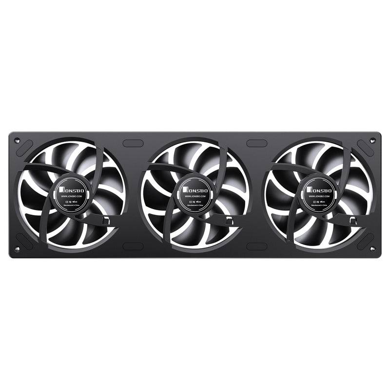 JONSBO ZA-360BR (Reverse) PC Case Fan,All(3)-in-One,Single Frame Unit 120mm ARGB Fan,PWM,Reverse Blade Silent Fans with 4-Sides Infinity Mirror,28mm Thick Multiple Led Beads,Installation Ref to Tips 360mm(Reverse) Black