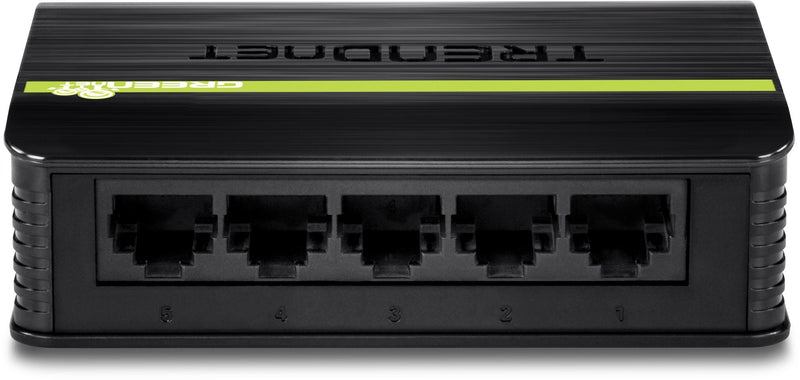 TRENDnet 5-Port Unmanaged Gigabit GREENnet Desktop Plastic Housing Switch, TEG-S5G, Plug & Play, 5 X Gigabit Ethernet Ports, 10Gbps Switching Capacity, Network Ethernet Switch, Fanless