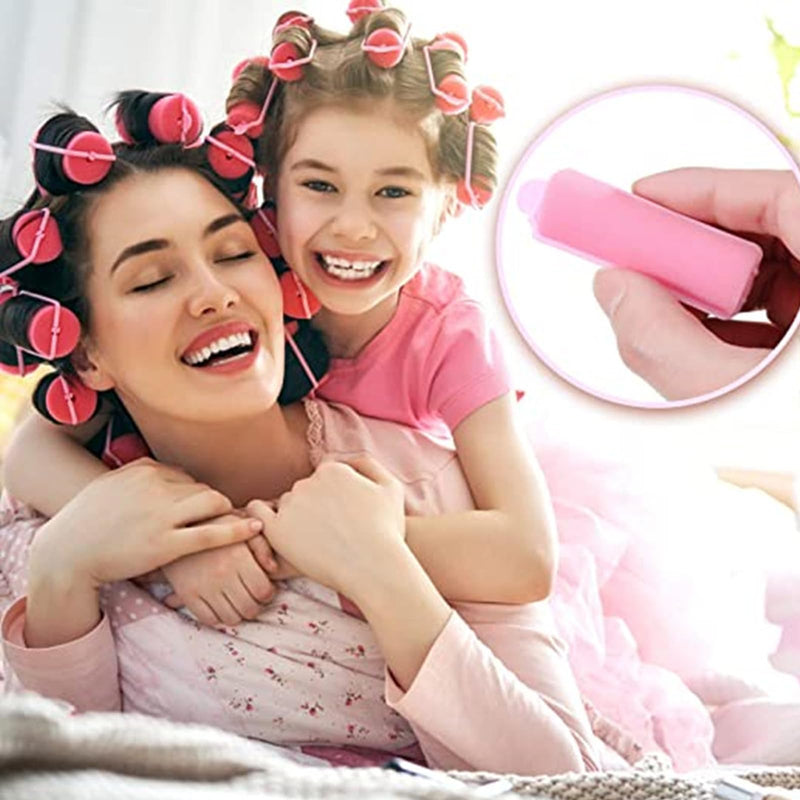12 Pcs Comfortable Soft Foam Hair Styling Curlers - Flexible Sleeping & No Damage Hair Rollers