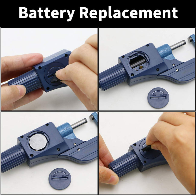 SHAHE Digital Micrometer 0-25mm / 0-1" Metric & Inch, 0.00005" Resolution, 0.0001" Accuracy