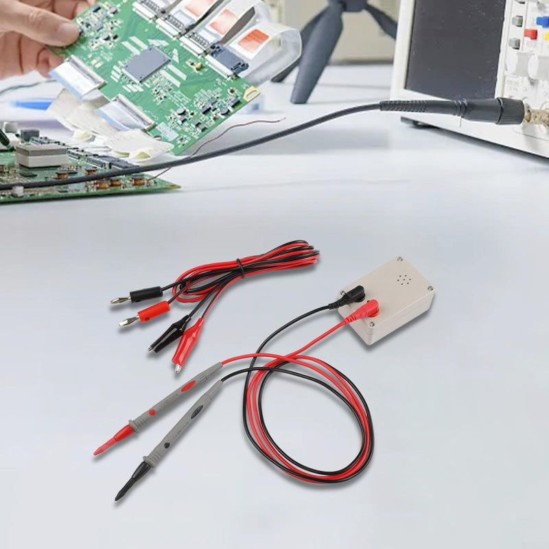9V Buzzer Tester, Wire Continuity Detector with Sound Prompt for Cable Connection/PCB Electrical Circuit Detector, Battery Powered Continuity Meter(Continuity Tester with Pen & Clip Wire) continuity tester with pen & clip wire