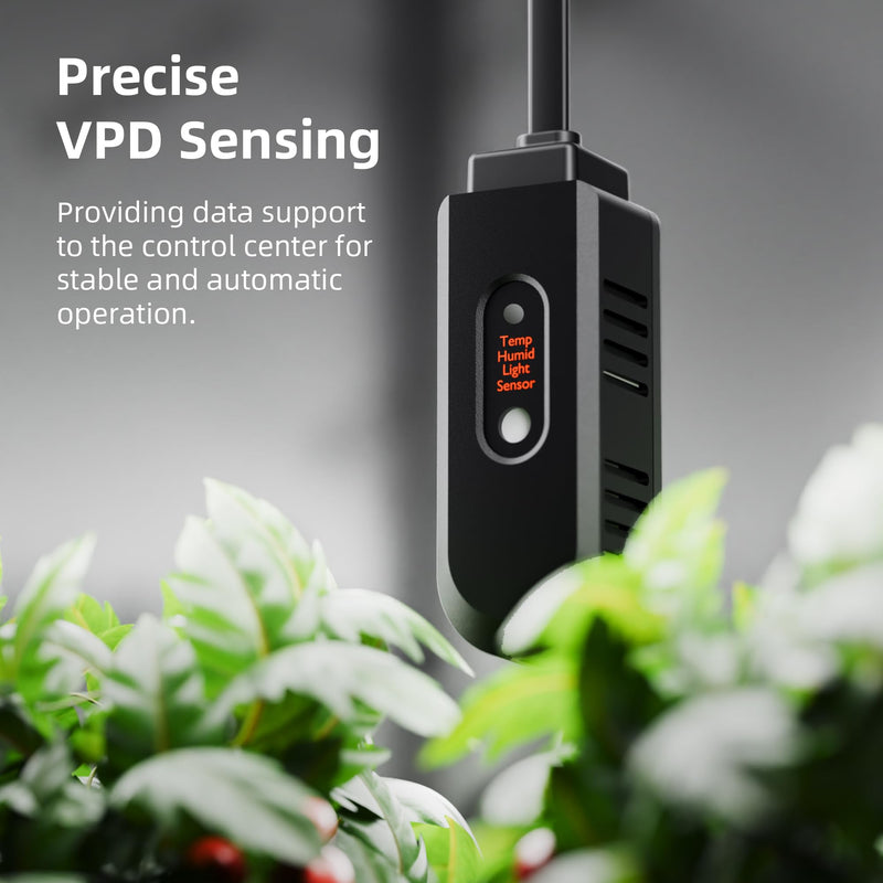 Spider Farmer GGS Controller Kits, Automatic Grow Environmental Controller, Temp Humid Light Sensor and Adapter, Ideal for Indoor Garden Grow Cycle System Auto Management