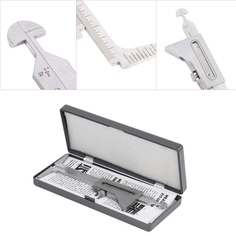 Hi Lo Welding Gauge Inch Gage, Stainless Steel Test Ulnar Welder Inspection Pitch Gauge for Welding Measurement Tools