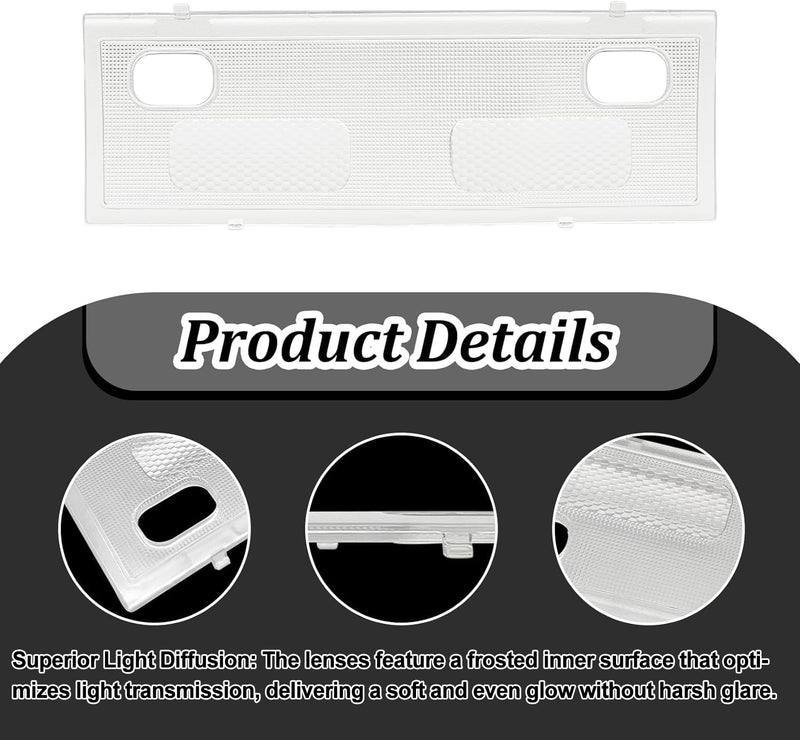 Interior Map Dome Light Cover, Overhead Console Reading lamp Replaces #15911049, Compatible with 2007-2013 Chevy Avalanche Silverado Suburban Tahoe GC Sierra Yukon Cadillac Escalade