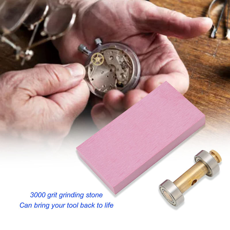  [AUSTRALIA] - Watch Repair Screwdriver Sharpener 3000 Grit Sharpening Stones Watches Repairs Tool for Amateurs，Adjustable Watch Wristwatch Screwdriver Sharpener Repair Tool Sharpening Holder