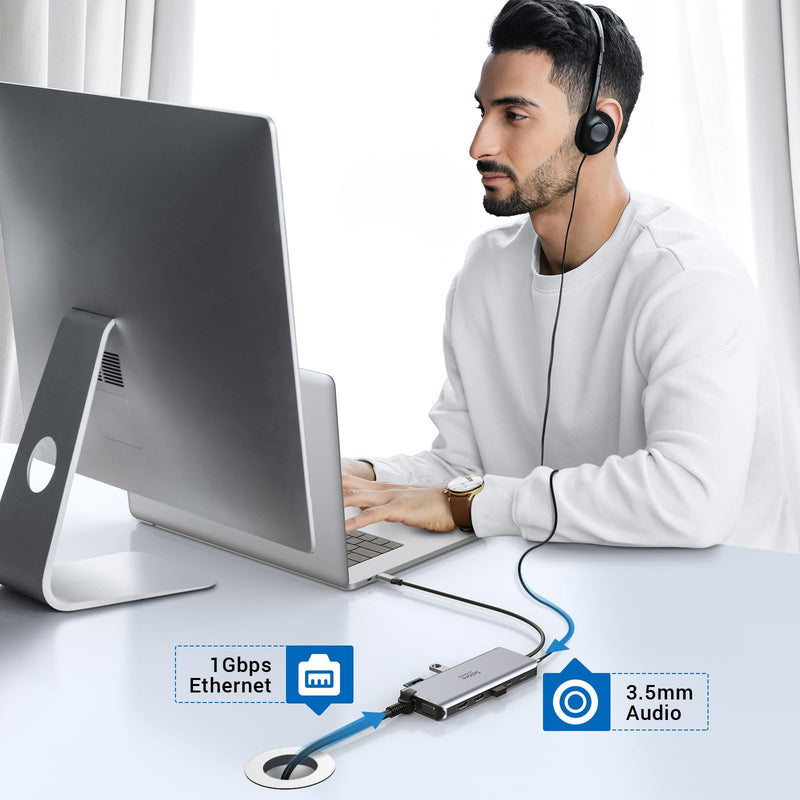 Selore&S-Global USB C to Dual HDMI Adapter 4K @ 60Hz