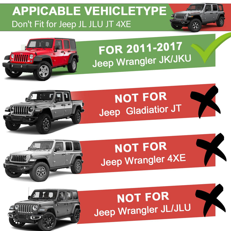 Magnetic Phone Mount for Jeep 2011-2017 Wrangler JK JKU - Dashboard Phone Holder with Magsafe for Jeep Wrangler Accessories (Not for JL JLU JT) Fit 2011-2017 JK JKU Magnetic