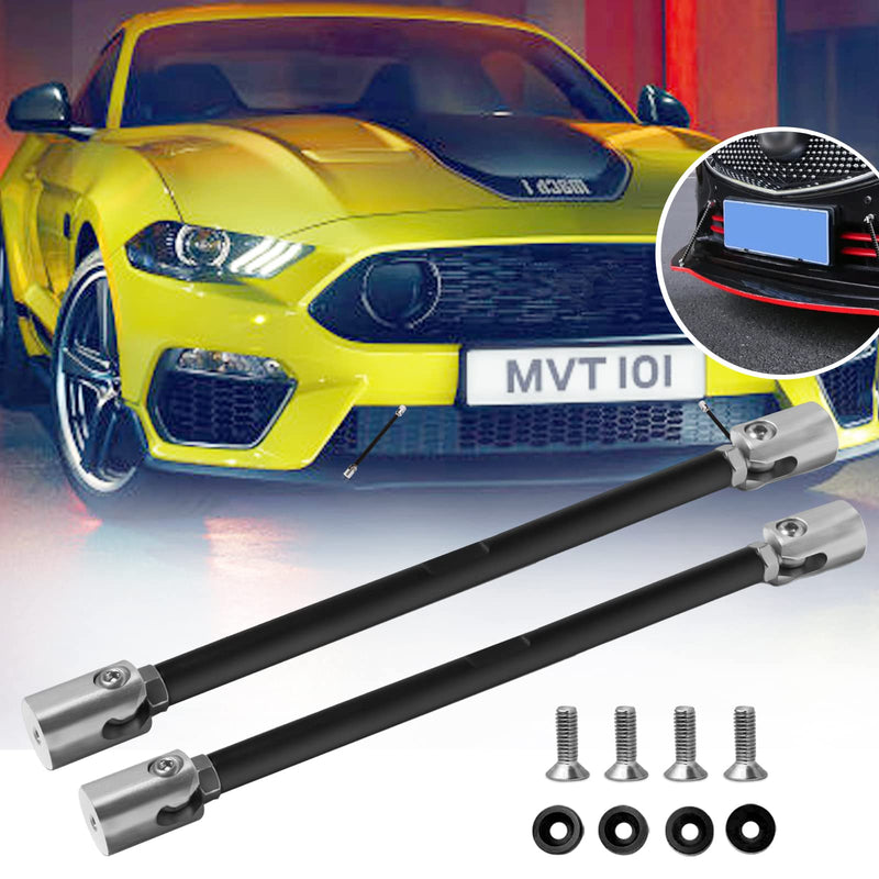 STETION Universal Splitter Strut Rods 11'' - 12.7'' Length Front Bumper Lip Support Strut Rod Tie Bars Fit Most Vehicles (11'' - 12.7'' Length)