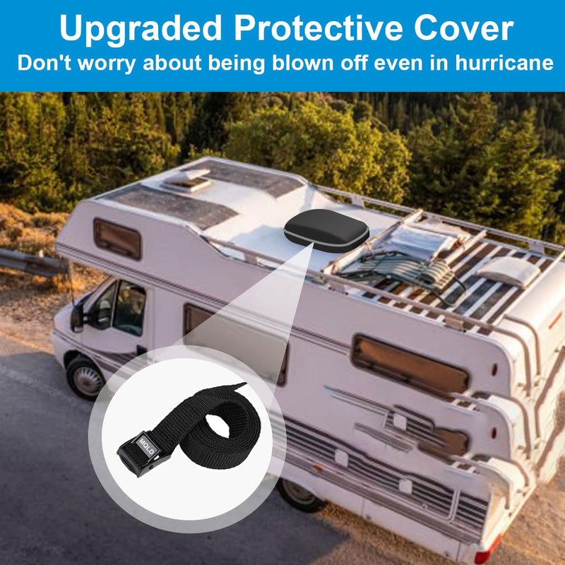 RV Camper Air Conditioner Cover Trailer AC Covers for RV Roof Unit, 600D Oxford Cloth Fits RecPro, TOSOT, FOGATTI 16K, Coleman Mach RV Air Conditioner Winter Covers for Outside - RV A/C Cover for Roof 43"L x 30"W x 15"H