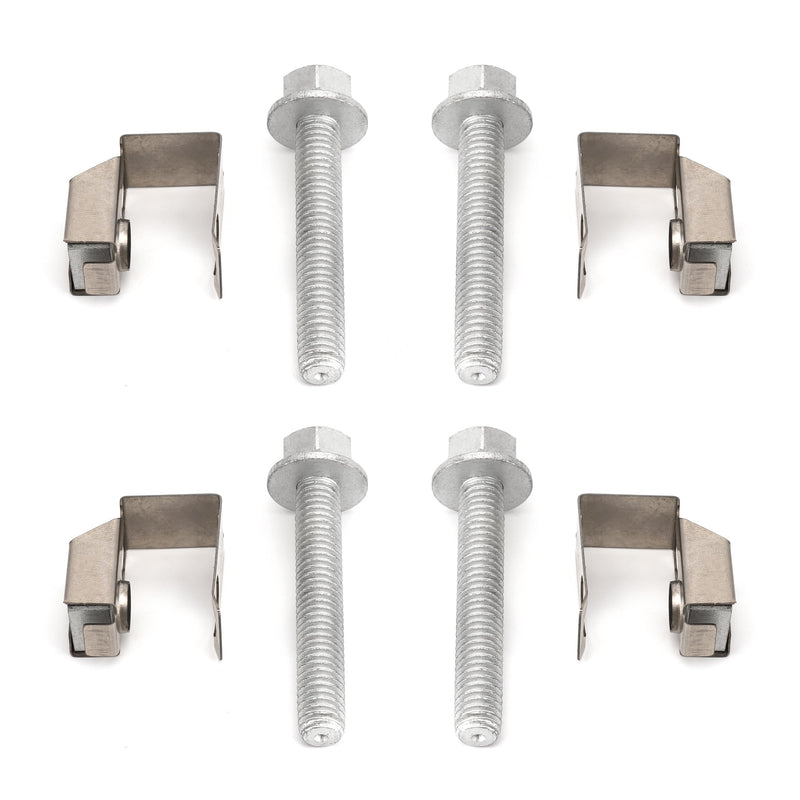 Set of 4 Exhaust Manifold Flange Bolts U Nuts Hardware Kit 03442 for Dodge Dakota 2004-2010 for Ram 1500 2011-2024 for Jeep Wrangler 2007-2012 6036734AA 6036684AA