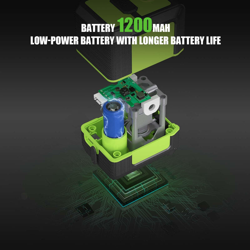 Weiddw laser level - Green Cross Line, for interior decoration, for vertical and horizontal measurement, 1200 mAh lithium battery, 10-hour standby time