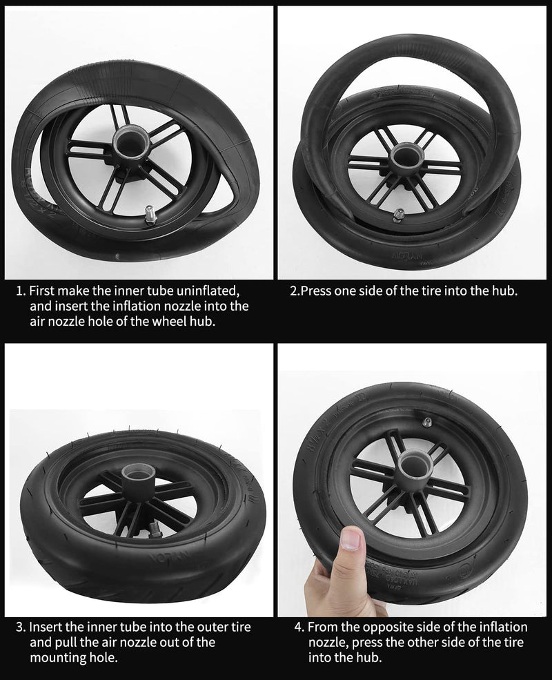 8.5 Tire Tube 50/75-6.1 Scooter Tire Replacement for Gorax/Xiaomi Electric Scooter,8.5 Inner Tyre, Thickened 8.5x2 Front Rear Pneumatic Tire and Tubes（1 Set） 50/75-6.1 Tire&Tube Non-slip 1Set