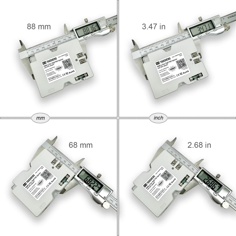 YAOSHENG 150W 2-in-1 PoE Injector + SPX Cable Adapter for Residential Starlink