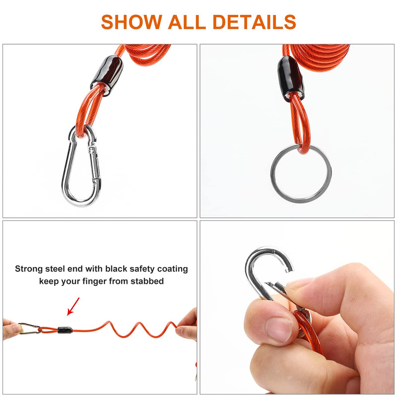 Trailer Breakaway Switch, 6ft Breakaway Coiled Cable with Electric Brake or RV Towing Trailer Red