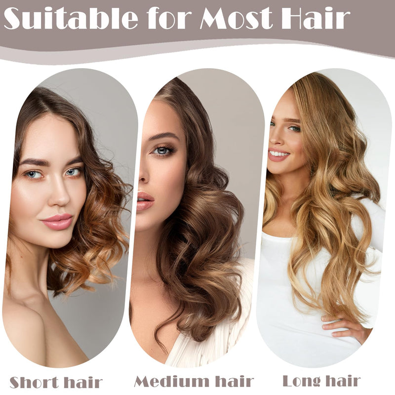 3 Pcs Heatless Curlers Headband Hair Styling Set - No Heat Blowout Rods for Long Short Wavy Hair DIY Styling (Brown) (Pack of 2) Brown 1 count (Pack of 6)