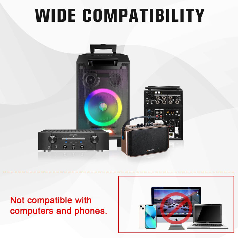 VeGue Wireless Microphone, UHF Cordless Dual Handheld Dynamic Mic Set with Rechargeable Receiver, for Karaoke Party, Voice Amplifier, PA System, Singing Machine, Church, Wedding, Meeting, 200ft (WM-2) Black