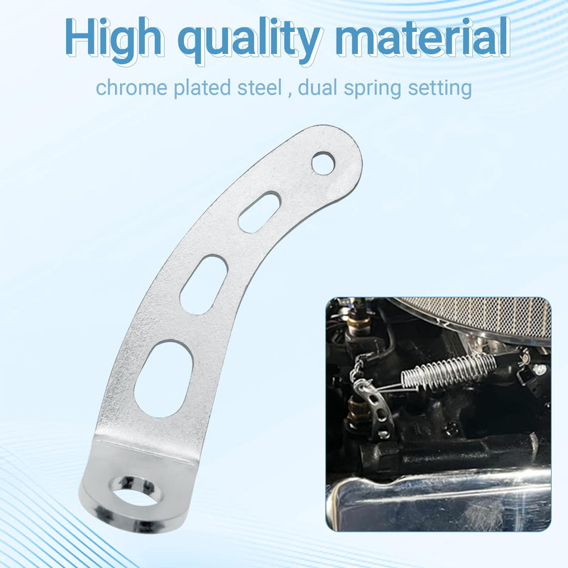 4708 Throttle Return Spring Bracket, Chrome ,Carburetor Throttle Return Spring Bracket - 2 Pack