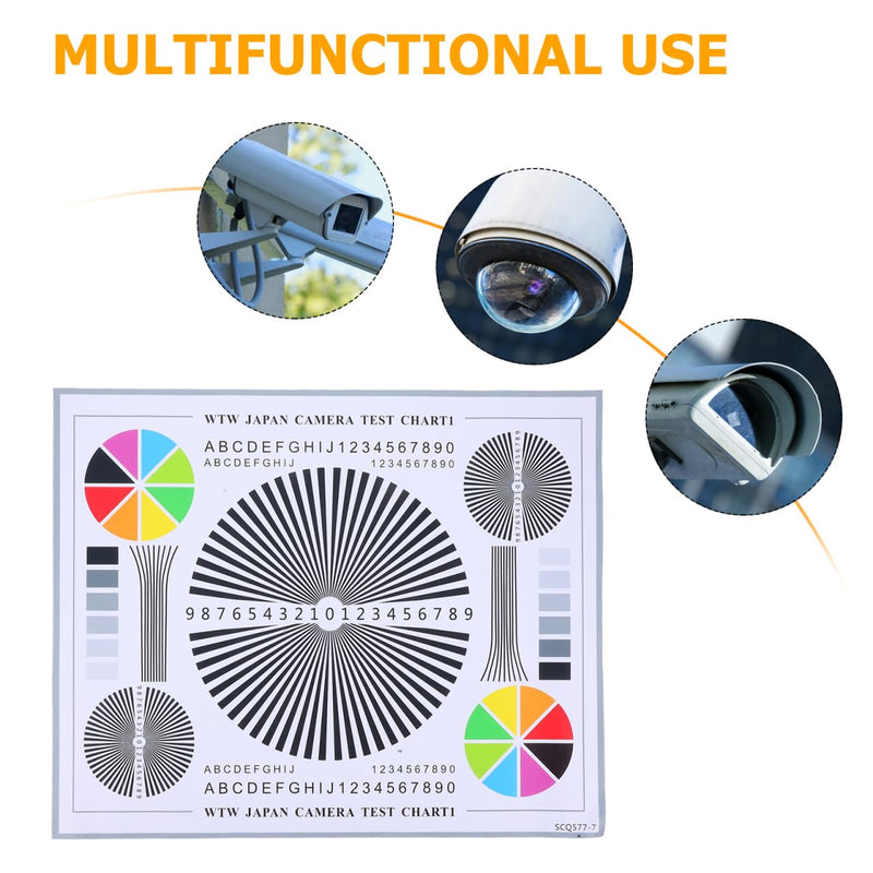 IMIKEYA Focus Calibration Card: Camera Lens Test Chart - CCTV Installation Tool & Security Alignment Accessory/Premium Equipment Color Wheel Lens Test Chart