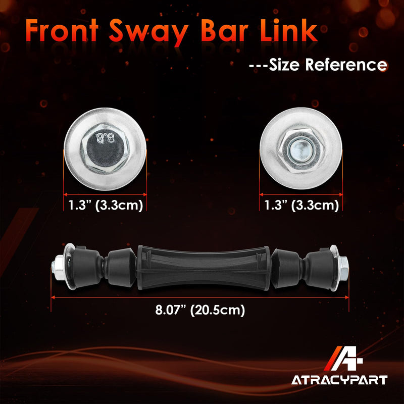 Front Sway Bar Stabilizer Links 2 Pcs Left & Right, Compatible With 1983-2019 Chevy Silverado 1500, Avalanche, Tahoe, Suburban, GMC Sierra 1500 Yukon & Escalade, Replaces#: K700538, K700432