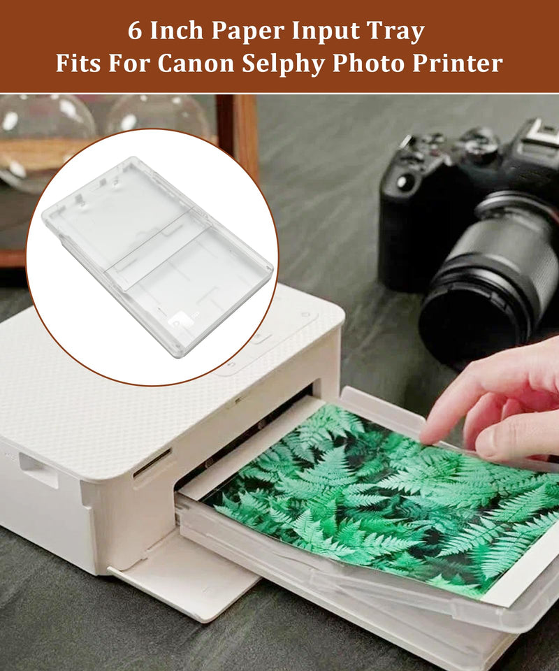 6 Inch Photo Printer Paper Input Tray | Fits for Selphy CP910 CP900 CP1000 CP1300 CP1200 CP1500 Photo Printer,100×148mm Postcard Size Holder, Stable Paper Feed