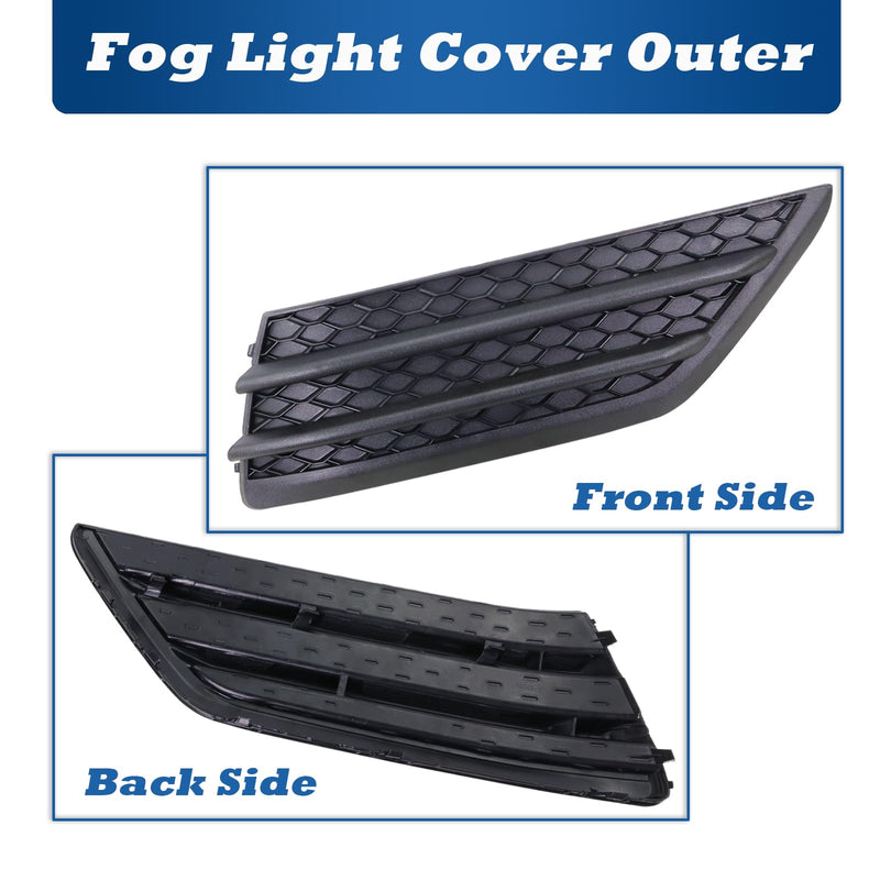 Fog Light Cover Outer Front Right Passenger Side Compatible with 2016-2018 Honda Pilot, Fog Lamp Bezel Grille Replaces 71102TG7A00 HO1039130