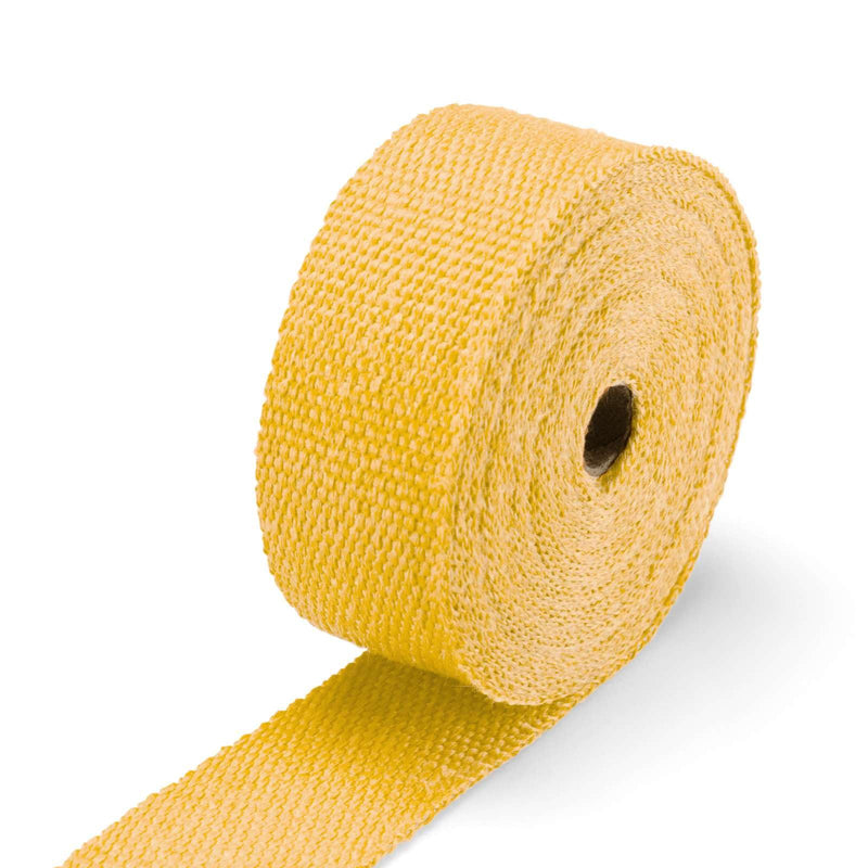 Yellow Exhaust Pipe Insulation Thermal Heat Wrap 2" x 50' Motorcycle Header Protection Fiberglass Heat Shield 6X Stainless Ties Yellow