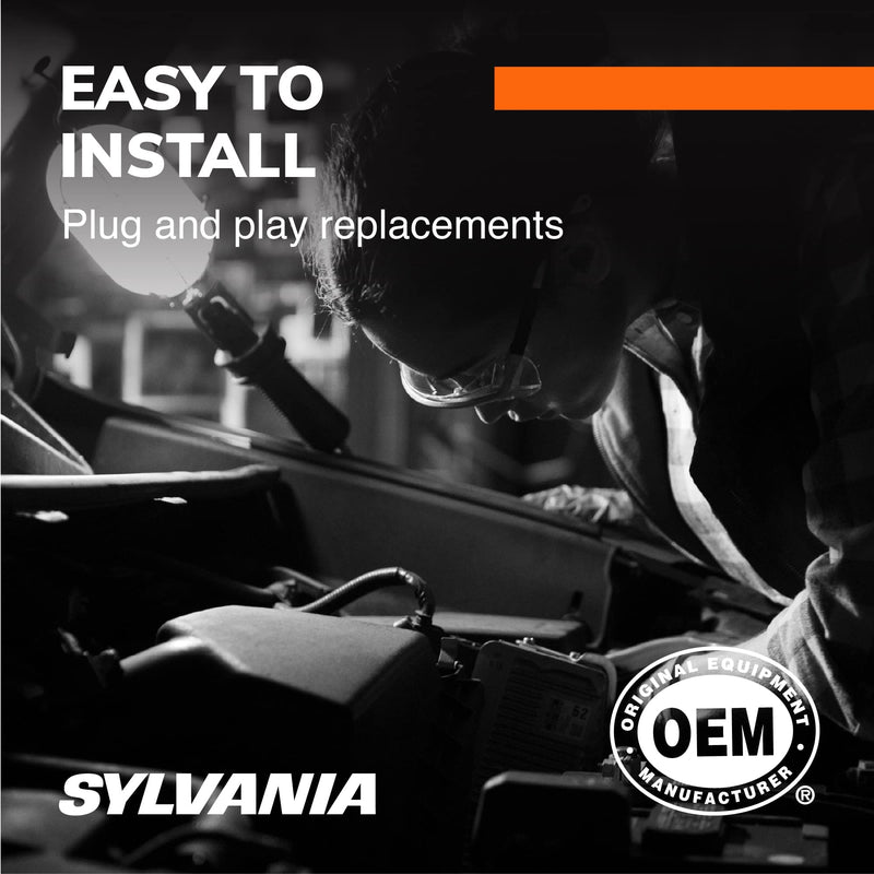 SYLVANIA - 7443 SilverStar Mini Bulb - Brighter and Whiter Light, Ideal for Daytime Running Lights (DRL) and Back-Up/Reverse Lights (Contains 2 Bulbs)