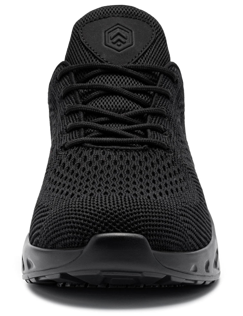 LARNMERN Women's Non Slip Work Shoes Chef Waterproof Sneaker | Slip-on for Kitchen Restaurant Food Sevice Chef Slip Resistant Water Resistant Walking Shoes Zapatos Trabajo Antideslizantes 8 Black