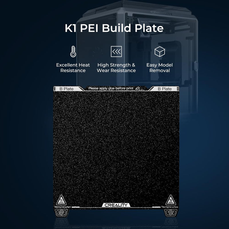 SainSmart Official Creality K1 Texture PEI Build Plate Kit, Flexible Spring Steel Platform with Power Coating PEI Surface and Magnetic Base Sheet Kit for K1, Ender 3 V3 SE/KE, CR-10 SE, 235x235mm