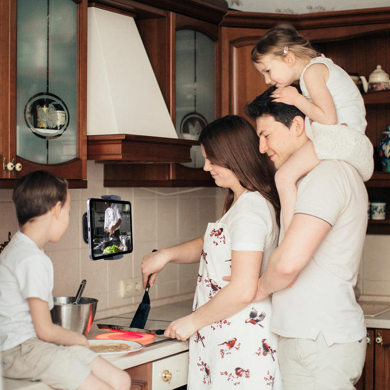 Tablet Wall Mount, Aluminum iPad Wall Mount Holder, 360° Rotation Adjustable Wall Mount Compatible with iPad Pro/Mini, Galaxy Tab, Surface Pro, Kindle, All 4.7-12.9" Tablets and Phones