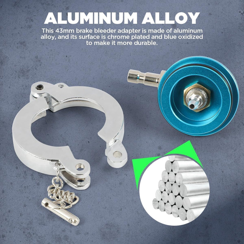 CMTOOL 43mm Brake Bleeder Adapter Compatible with Toyota and Lexus, Aluminum 43mm Master Cylinder Adapter, Works with Brake Bleeder Kit