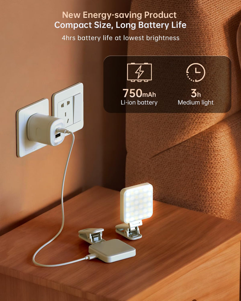 Portable Selfie Light for iPhone: Rechargeable Phone Fill Lights, Ring Light for Camera Picture, Makeup Photo, Video Conferences, Laptop Use, Zoom Meetings, TikTok, Vlog Photography white