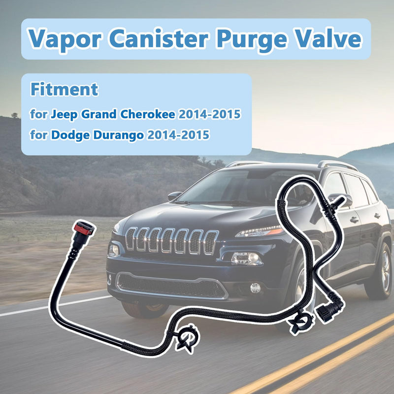 68189075AE Vapor Canister Purge Valve Hose Compatible with 2014 2015 Jeep Grand Cherokee,Dodge Durango Replace 68189075AE