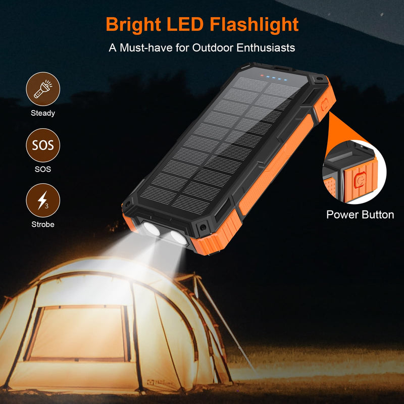 𝟮𝟬𝟮𝟰 𝙐𝙥𝙜𝙧𝙖𝙙𝙚 Solar-Charger-Power-Bank-49800mAh Wireless Portable Phone Charger, 𝗣𝗗𝟭𝟴𝗪 𝐐𝐂𝟑.𝟎 Fast Charging Built in 4 Cables with USB C 6 Outputs & 2 Inputs for Cell Phone