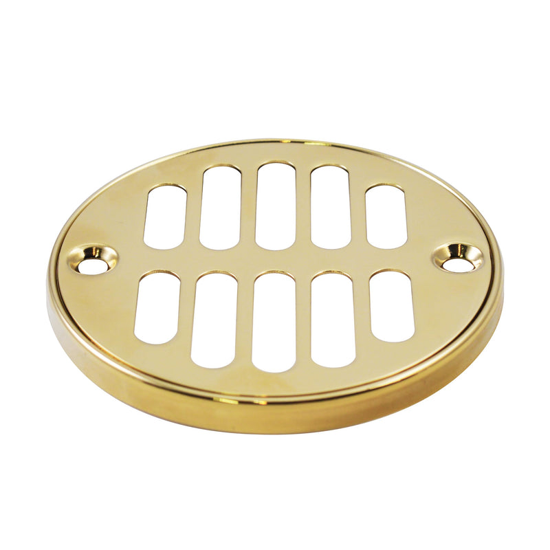Westbrass Shower Strainer Set with Screws, Grill and Crown, Polished Brass, D312-03