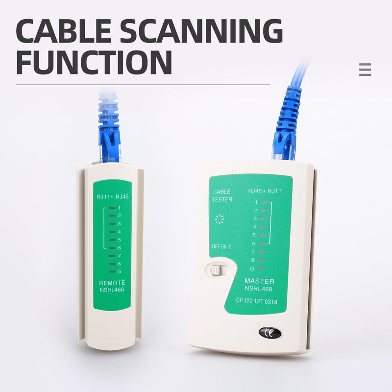 Network Tester RJ45 RJ11 RJ12 CAT5 CAT 6 UTP Network LAN Cable Tester Test Tool NSHL-468 NHSL-468