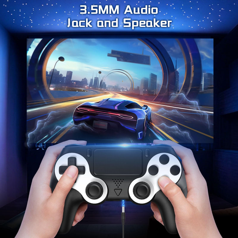DEFNDR 2 Pack Wireless Controller Compatible with PS4 / Pro/Slim,with 6-Axis Motion Sensor/Double Vibration/3.5mm Audio Jack