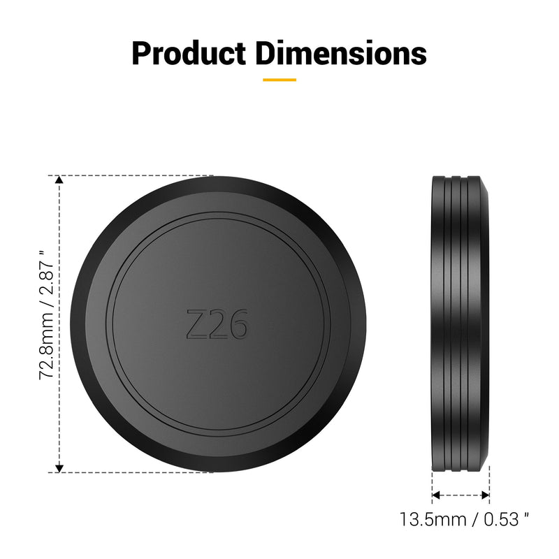 JJC Lens Cap for Nikon NIKKOR Z 26mm f/2.8, Aluminum Anti-Dust Anti-Scratches Lightweight Camera Protection Cover, Replace LC-K108 Front Lens Cap, Compatible with 52mm Filters