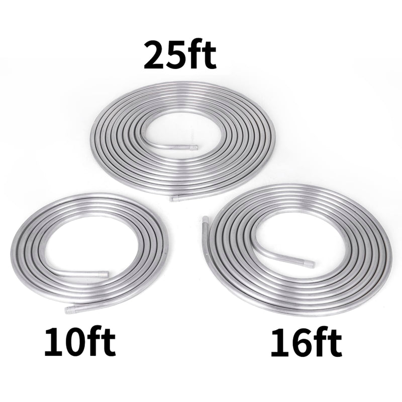 3/8" OD Aluminum Hard Fuel Line 25 Feet Hardline Tube Thickness is 0.039" 3/8"OD 25FT