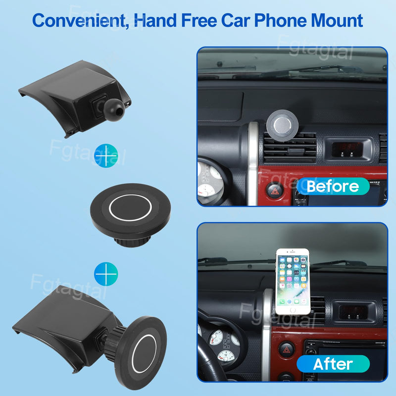 Car Phone Mount Compatible with Toyota FJ Cruiser 2007-2017 Center Console Air Outlet Cell Phone Holder Cell Phone Mobile Cradles Handsfree Air Vent Phone Stand, Style E
