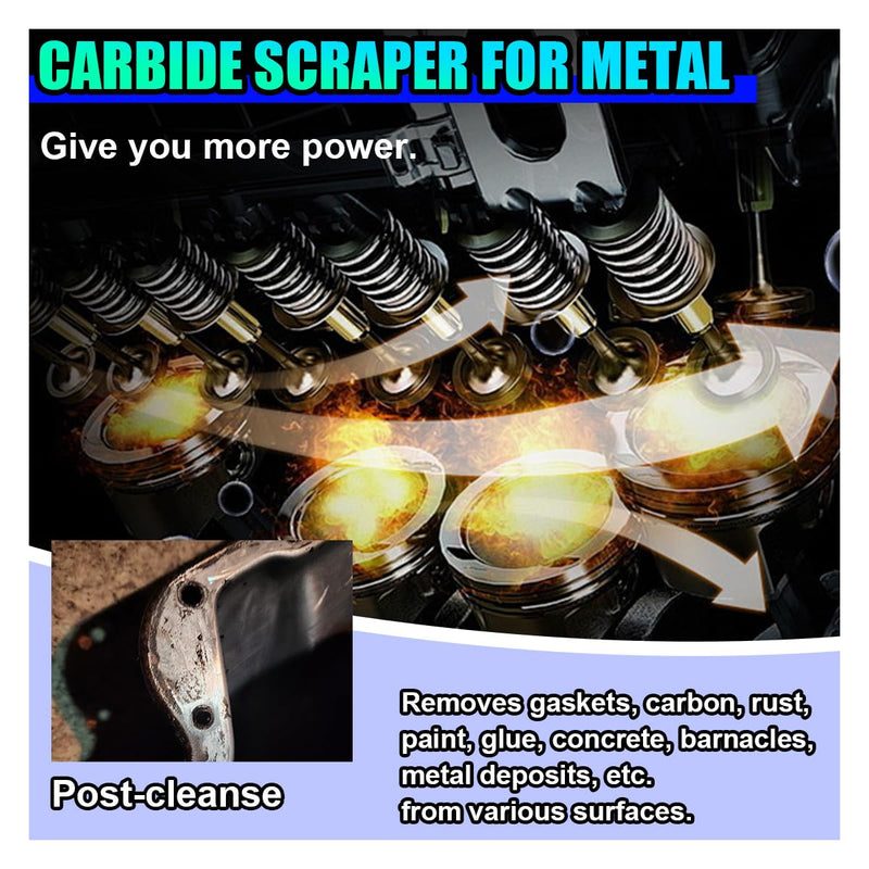 5/8 Inch Carbide Scraper Set, Enduring Tough Scraper, Metal Scrapers Tool for Gasket Rust Carbon (Small) Small