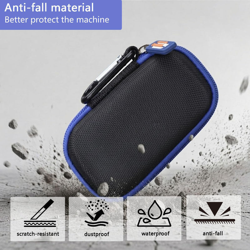 Hard EVA Carry Case Compatible with Eyoyo Mini 1D/2D Eyoyo 1D/2D Bluetooth Barcode Scanner, Portable Travel Storage Box with Strong Zipper & Carabiner Clip (Case Only)