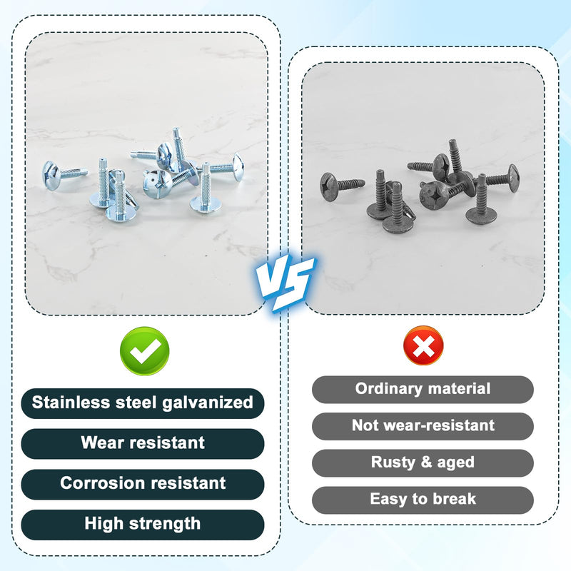 Load Center Cover Replacement Screws Compatible with Square D S106 and Siemens ECTS2, Load Center Panel Screw for QO & Homeline, Murray Load Centers, Zinc Electrical Panel Screws 100