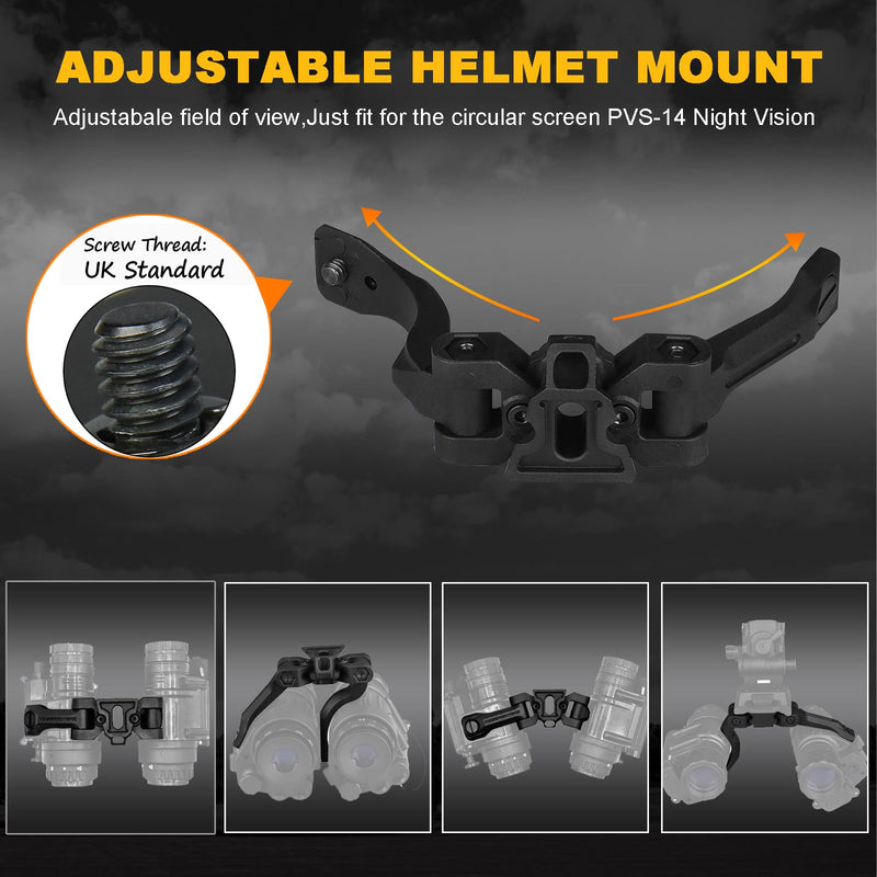  [AUSTRALIA] - New Reinforced Upgraded Version Night Vision Bridge with Adjustable Field of View for pvs14 Support 2 Optical Night Visions or 1 Digital Night Vision (British Standard)